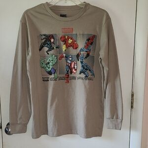 Marvel Beige Long Sleeve Shirt